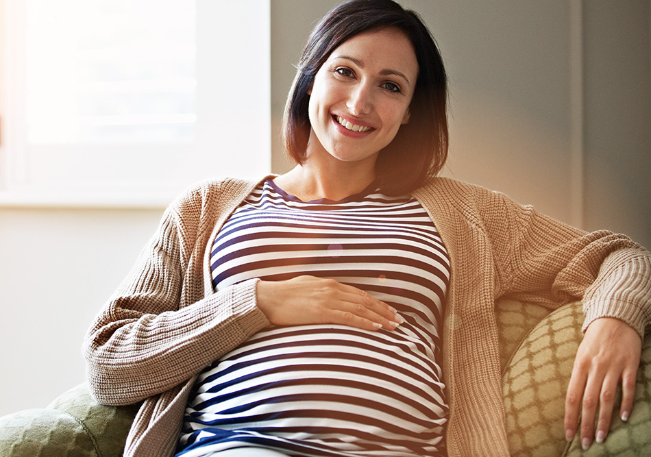 Smiling pregnant woman